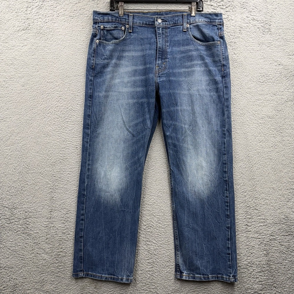 Y2K Levis 569 Jeans Mens 38 Blue Loose Straight Pants Denim Fade Western 38x30